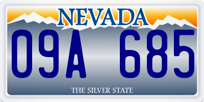 NV license plate 09A685