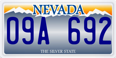 NV license plate 09A692