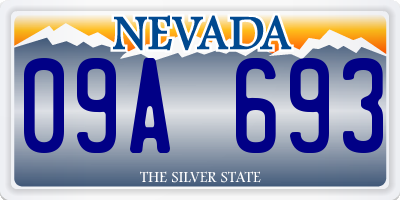 NV license plate 09A693