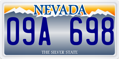 NV license plate 09A698