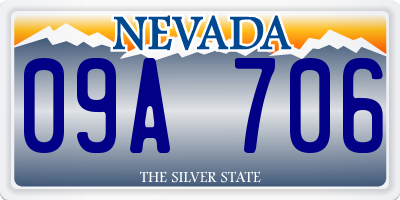 NV license plate 09A706