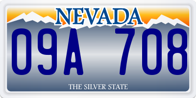 NV license plate 09A708