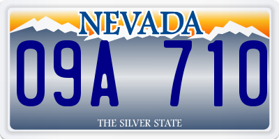 NV license plate 09A710