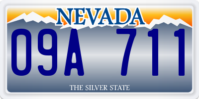 NV license plate 09A711