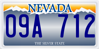 NV license plate 09A712