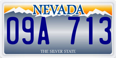 NV license plate 09A713