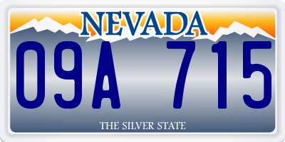 NV license plate 09A715