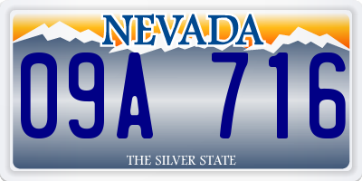 NV license plate 09A716