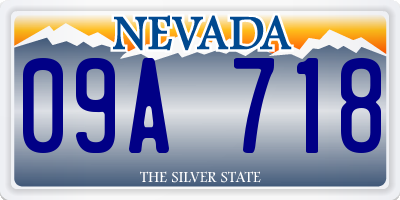 NV license plate 09A718