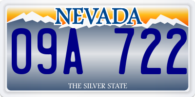 NV license plate 09A722