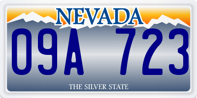 NV license plate 09A723