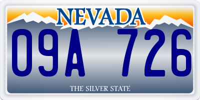 NV license plate 09A726