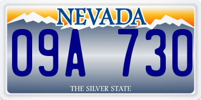 NV license plate 09A730