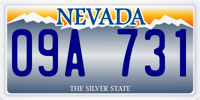 NV license plate 09A731