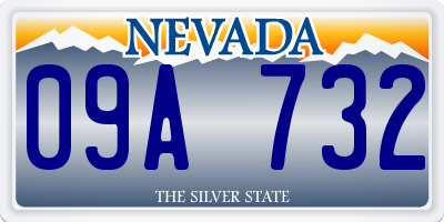 NV license plate 09A732