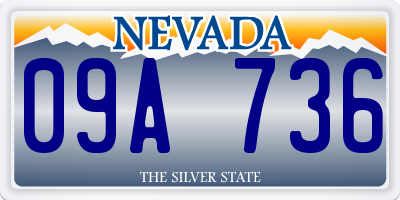 NV license plate 09A736