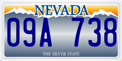 NV license plate 09A738