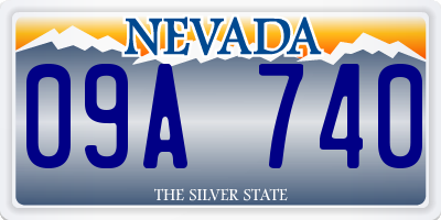 NV license plate 09A740