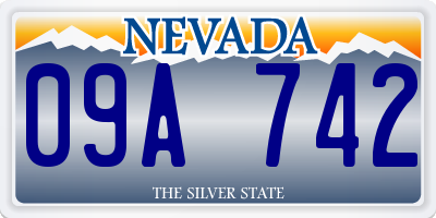 NV license plate 09A742