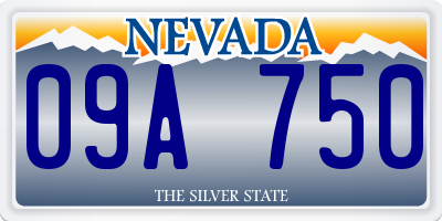 NV license plate 09A750