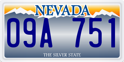 NV license plate 09A751