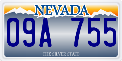 NV license plate 09A755