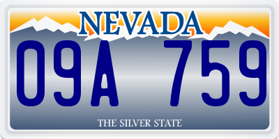 NV license plate 09A759