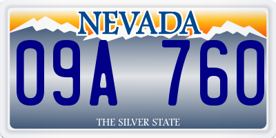 NV license plate 09A760