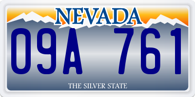 NV license plate 09A761