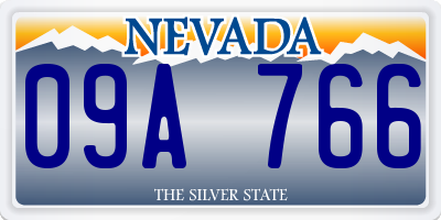 NV license plate 09A766