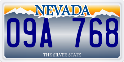 NV license plate 09A768