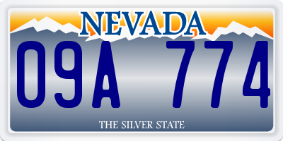 NV license plate 09A774