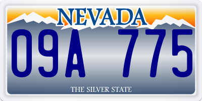 NV license plate 09A775