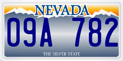 NV license plate 09A782