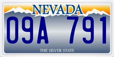 NV license plate 09A791