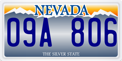 NV license plate 09A806