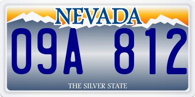 NV license plate 09A812