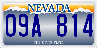 NV license plate 09A814