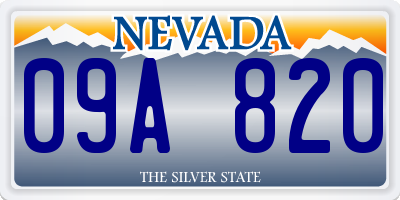 NV license plate 09A820