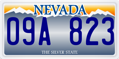 NV license plate 09A823