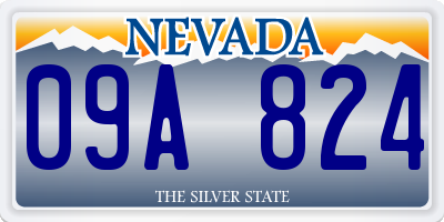 NV license plate 09A824