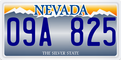 NV license plate 09A825