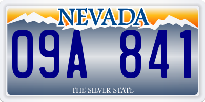 NV license plate 09A841