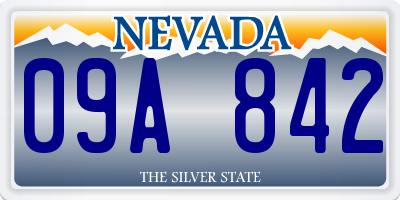 NV license plate 09A842