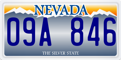 NV license plate 09A846