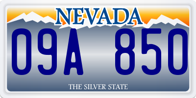 NV license plate 09A850