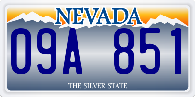 NV license plate 09A851