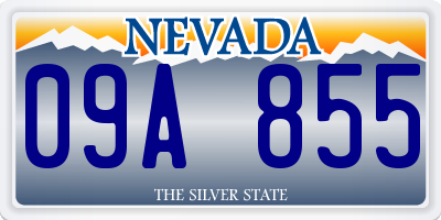 NV license plate 09A855