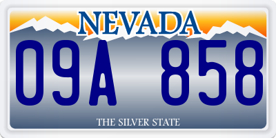 NV license plate 09A858