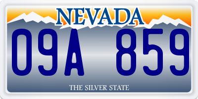 NV license plate 09A859